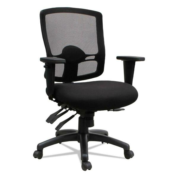 Alera Technologies Etros Series Mid-Back Multifunction With Seat Slide Chair, Black ET4217